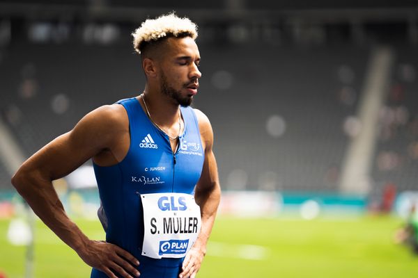 Steven Mueller (LG OVAG Friedberg-Fauerbach) waehrend der deutschen Leichtathletik-Meisterschaften im Olympiastadion am 26.06.2022 in Berlin